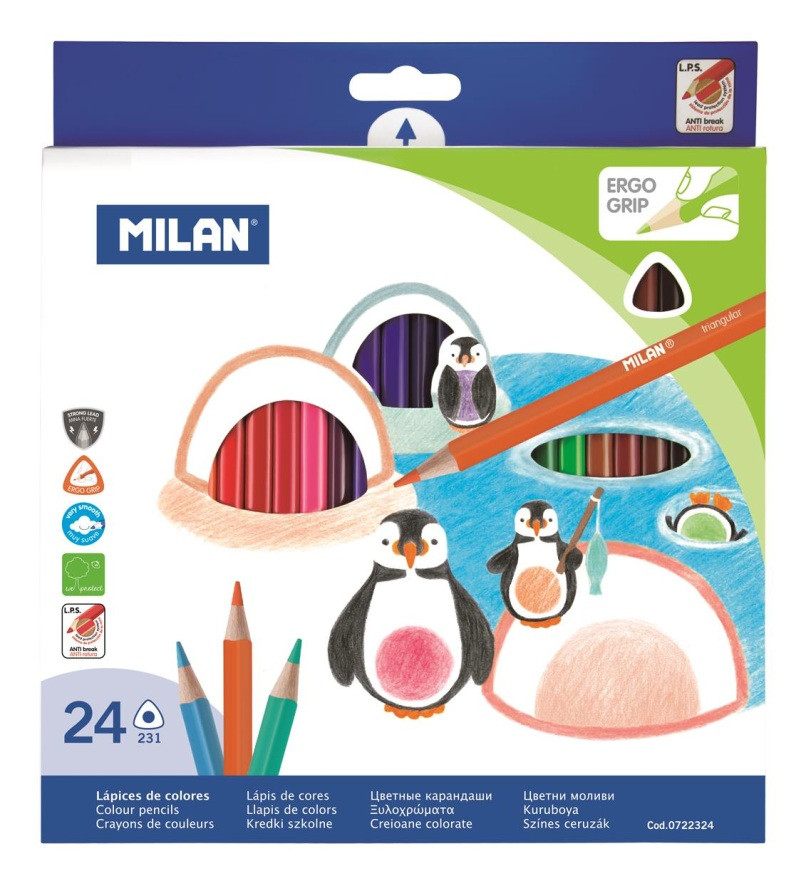 Kredki ołówkowe Milan 24kol